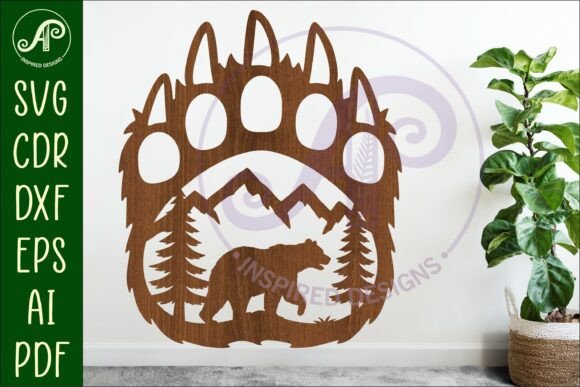Bear Paw Print with Bear Wall Sign: A Practical Guide to Laser Cutting and Digital Design