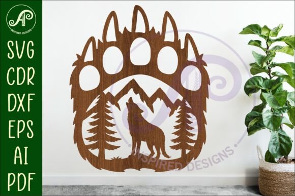 Crafting Rustic Elegance: A Guide to the Bear Paw Print with Wolf Wall Sign