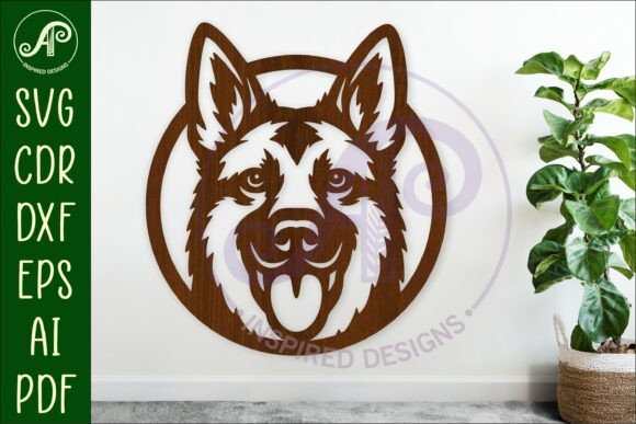 Crafting the Perfect German Shepherd Dog Wall Art SVG Laser Design