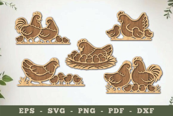 Creating Whimsical Home Decor with a Chicken Family Lasercut Decoration SVG