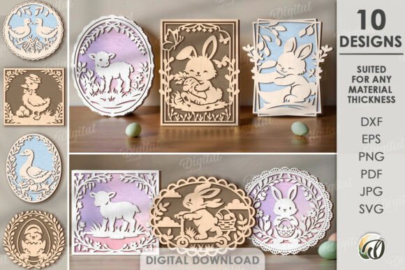 Easter Wall Signs Bundle Laser Cut: Transforming Digital Files into Festive Home Decor