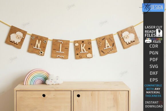 Elevate Nursery Design with Laser-Cut Banners