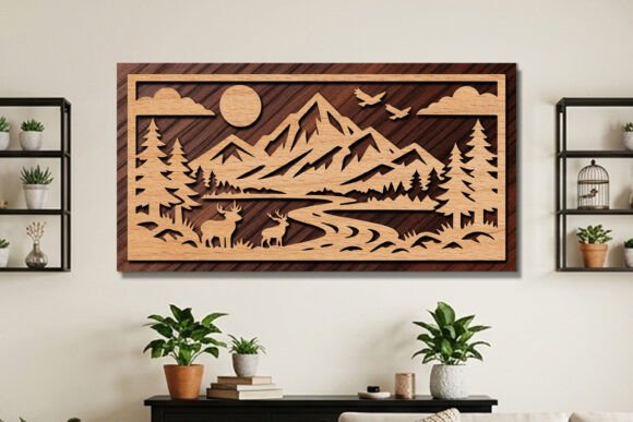 Elevating Interior Design with Precision: The Rise of Laser Cut Mountain Wall Art SVG in Modern Decor