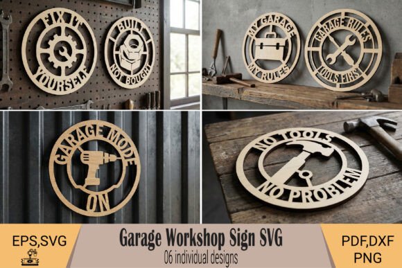 Garage Workshop Sign SVG: Elevating Personal and Professional Spaces with Laser-Cut Decor