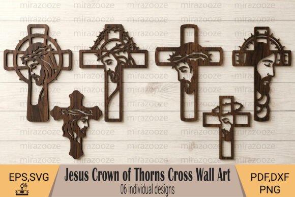 Jesus Crown of Thorns Cross Wall Art