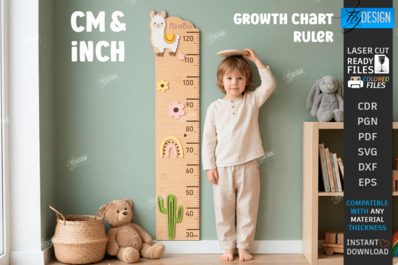 Kids Growth Chart Ruler Laser Cut CNC Guide