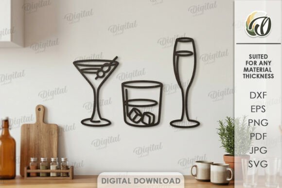 Kitchen Line Art Decor Laser Cut: Transforming Digital Files Into Real-World Style