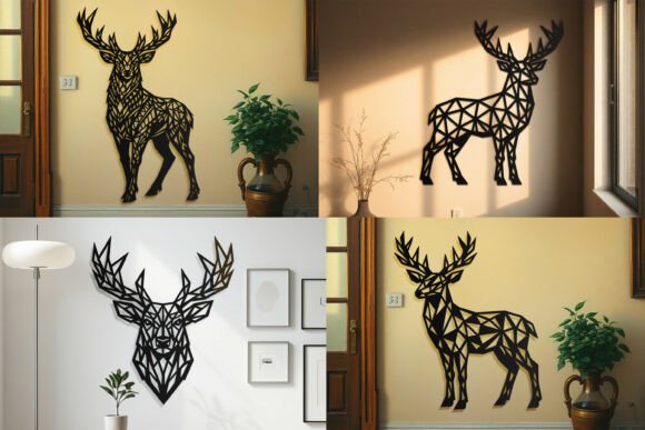 Laser Cut Deer Wall Art SVG Bundle