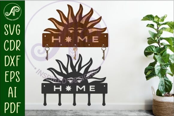 Modernizing Entryways with the Sun Home Key Holder SVG Laser Cut File