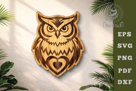 Owl with Heart SVG: Creative Cuts