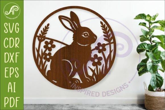 Woodland Rabbit Wall Art SVG: Elevating DIY Decor with Precision Digital Design